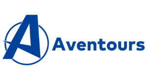 Aventour's logo in blue
